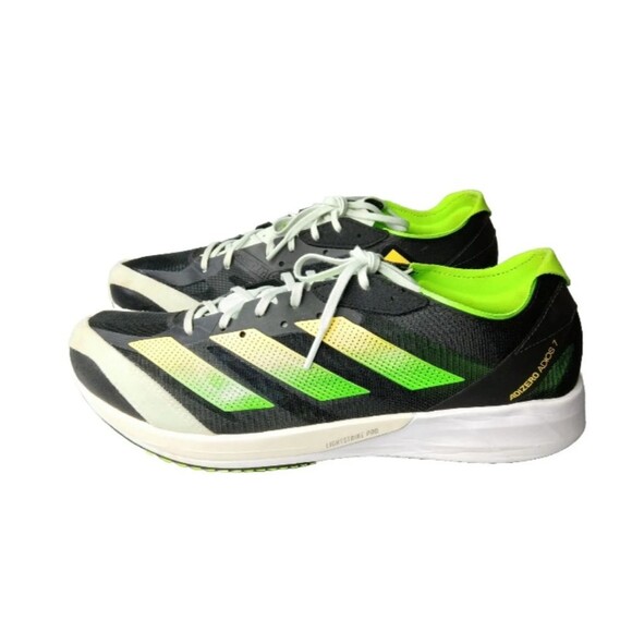 Adidas Adizero Adios 7 Running Shoes Men\'s Size 12  Black~Green main image 7